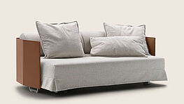 Flexform Eden Schlafsofa Daybed Flexform Eden ist ein elegantes und bequemes Schlafsofa und Daybed mit hochwertig bezogenem Lederrücken. Erhältlich bei Grünbeck Einrichtungen Wien
